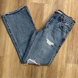 LEVI’S Premium Baggy Boot High-Rise Distressed Jeans, Size 24. Like new!
